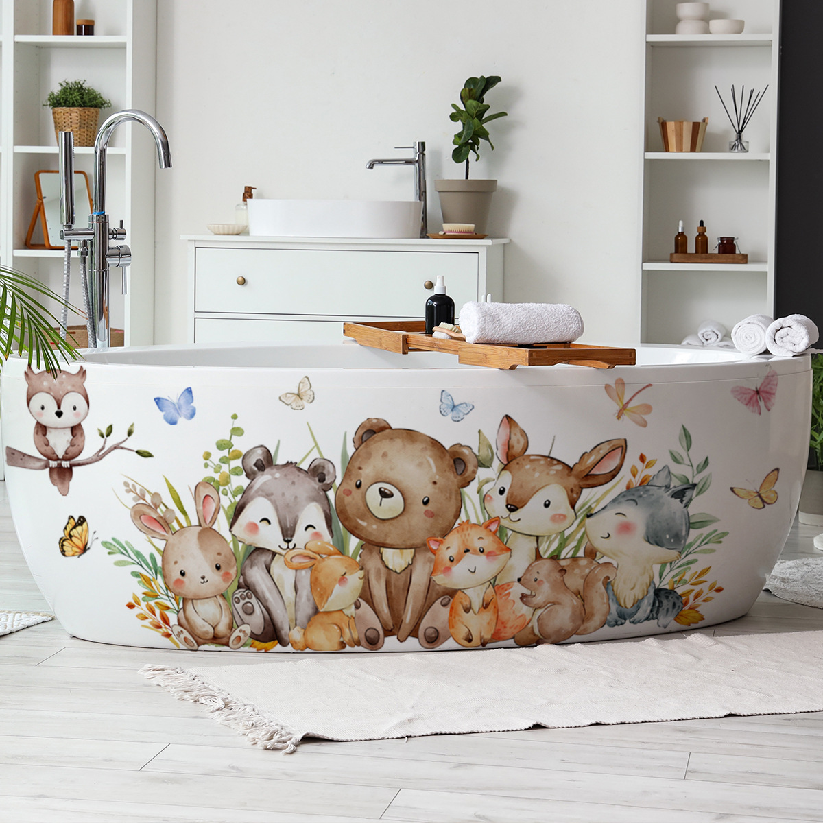 Naklejka ścienna z motywem zwi – Baby Nursery Jungle Wallpaper recenzja i cena