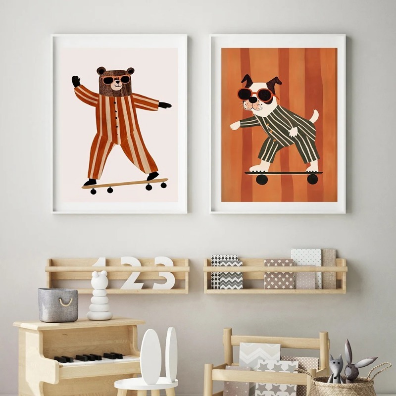 1 szt. bezramowy plakat z zaba – Baby Nursery Kids recenzja i cena
