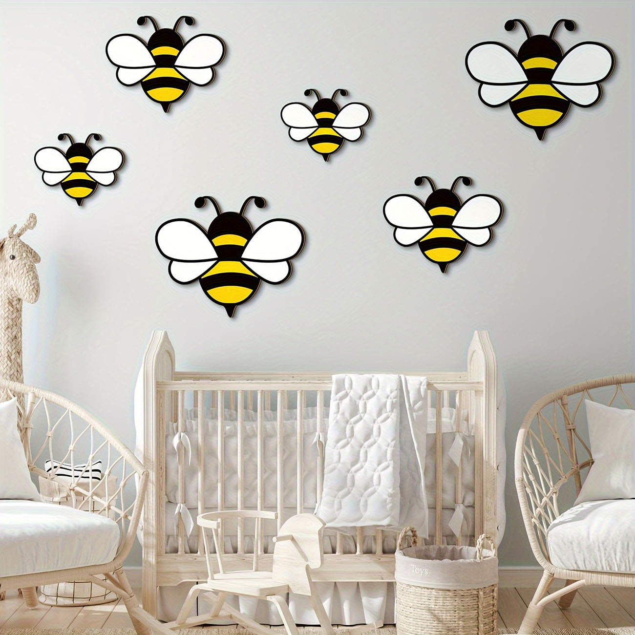 6 szt. Urocze drewniane naklej – Baby Nursery Decals recenzja i cena