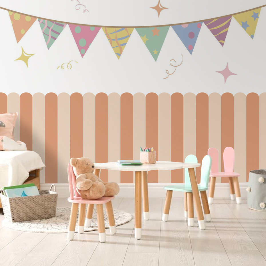 Wielokolorowa pionowa tapeta w – Wall Decal Nursery recenzja i cena