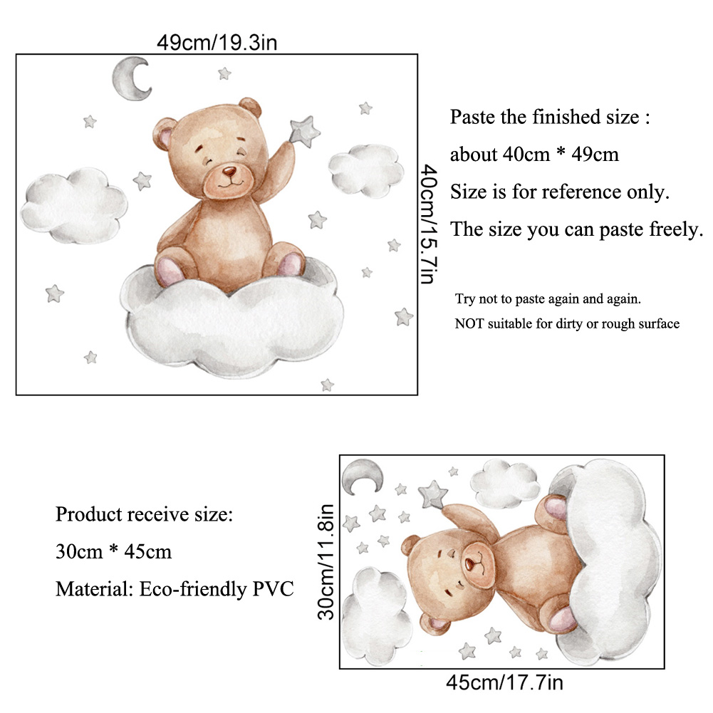Naklejki ścienne Niedźwiedź Ks – Baby Nursery Murals recenzja i cena