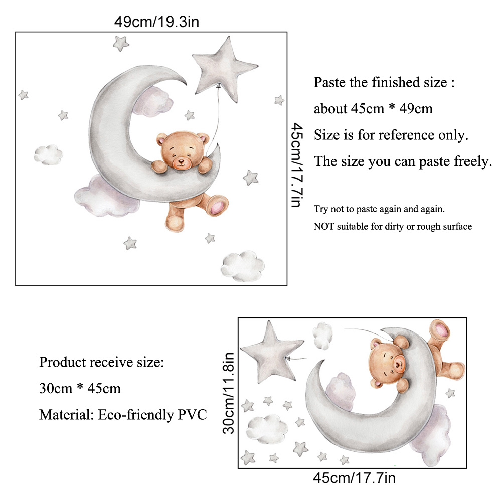 Naklejki ścienne Niedźwiedź Ks – Baby Nursery Murals recenzja i cena