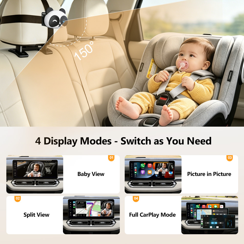 Adapter bezprzewodowy CarPlay  – Baby Monitor Split Screen recenzja i cena
