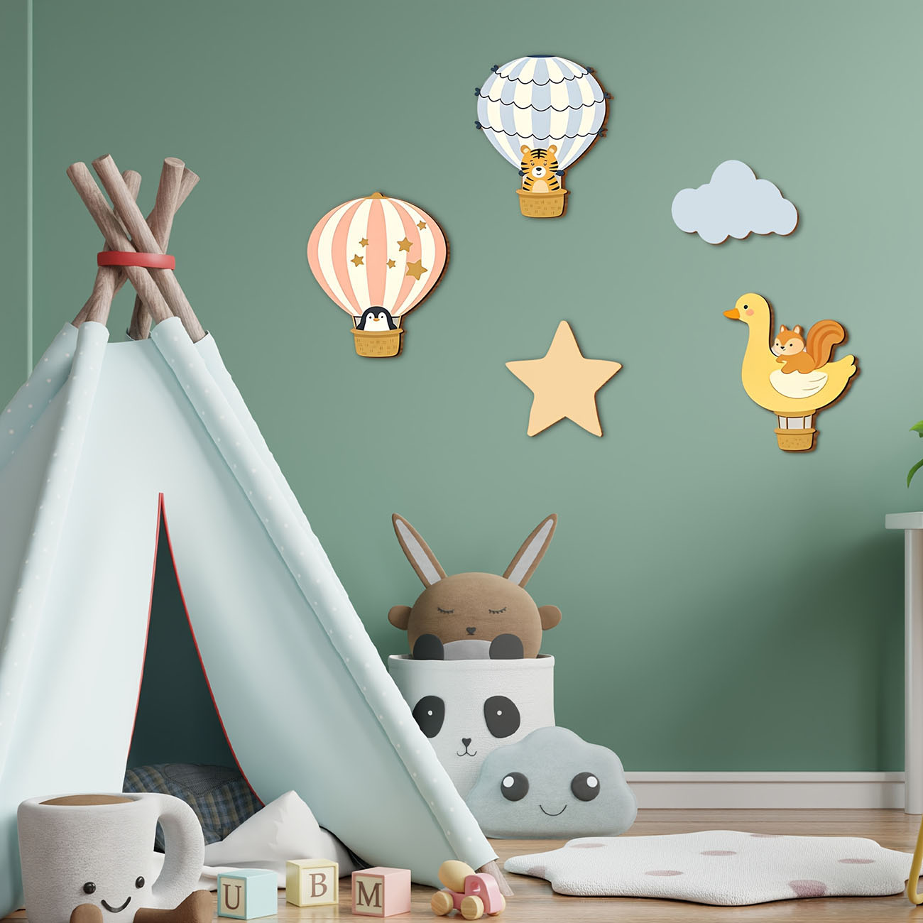 5 szt. Drewniane naklejki ście – Baby Nursery Decals recenzja i cena