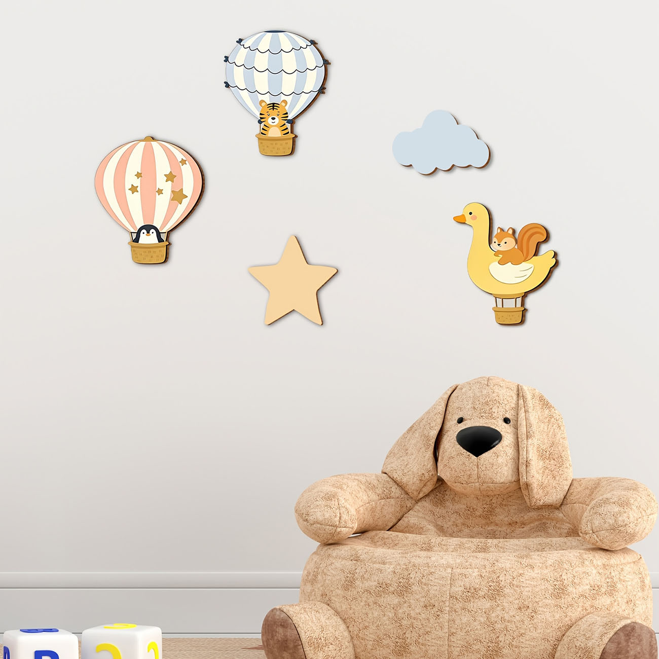 5 szt. Drewniane naklejki ście – Baby Nursery Decals recenzja i cena